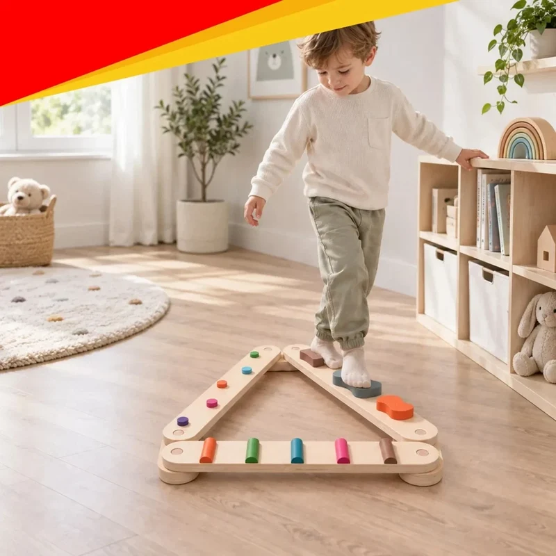trave equilibrio montessori per bambini percorso sviluppo motorio e sensoriale