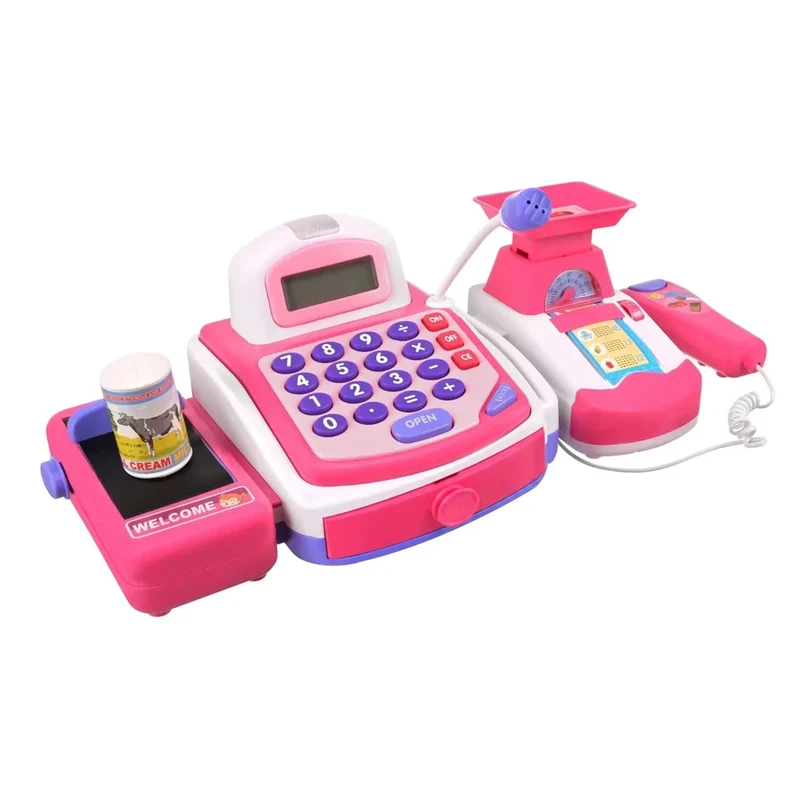 Registratore di Cassa Giocattolo Bambini Supermercato Elettronico luci e suoni