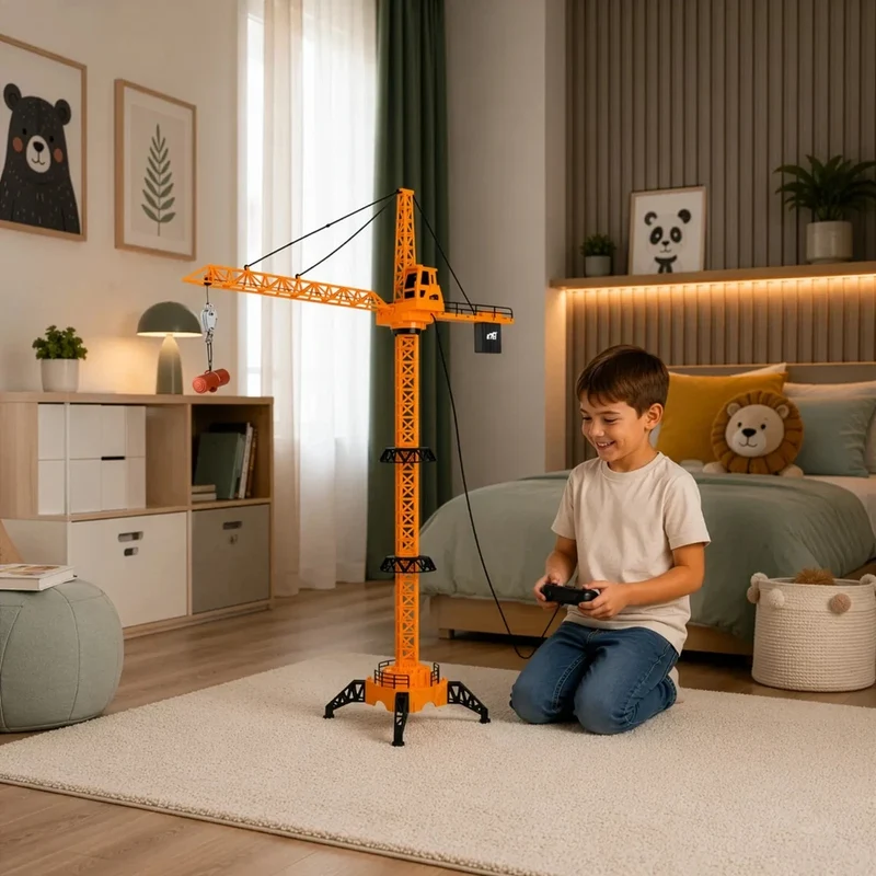 GRU GIOCATTOLO FILOGUIDATA CON TELECOMANDO h 128 CM GRU telecomandata 360°