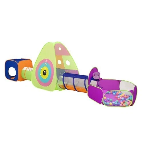 Tenda da gioco 5 in 1 Area gioco interni esterni per bambini pop-up+ tunnel, casetta