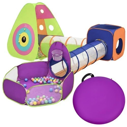 Tenda da gioco 5 in 1 Area gioco interni esterni per bambini pop-up+ tunnel, casetta
