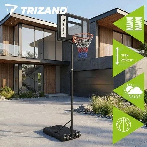 Canestro da basket con piantana altezza regolabile