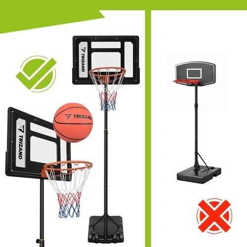 Canestro da basket con piantana altezza regolabile