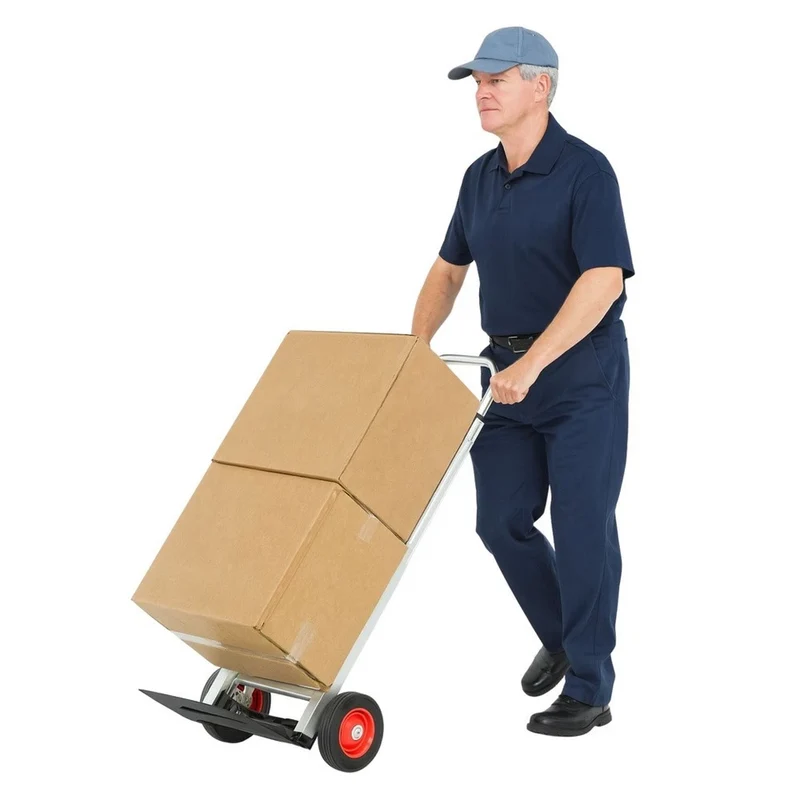 Carrello portapacchi pieghevole in alluminio per magazzino, portata 90 kg