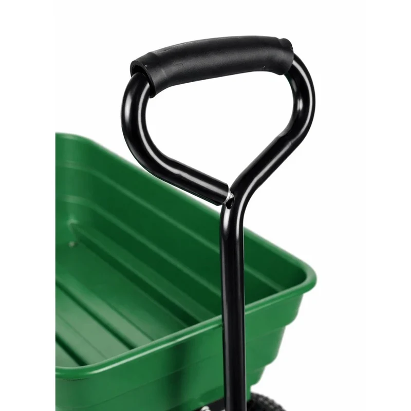 Carrello da giardino con pianale ribaltabile rimovibile, colore verde