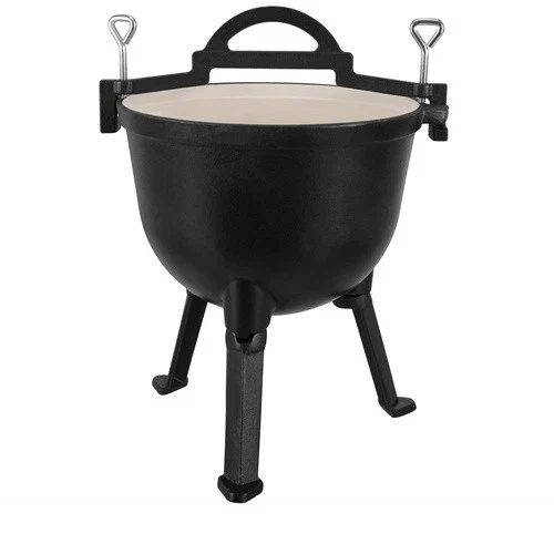 Calderone Pentolone in ghisa Dutch Oven Pentola da campeggio, pesca, caccia ecc. per fuoco