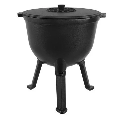 Calderone Pentolone in ghisa Dutch Oven Pentola da campeggio, pesca, caccia ecc. per fuoco