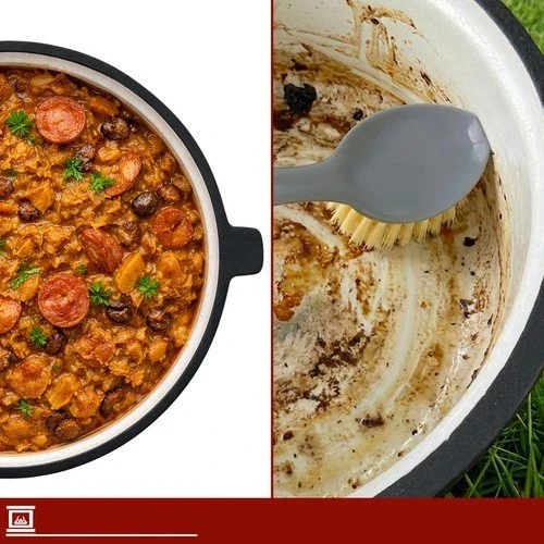 Calderone Pentolone in ghisa Dutch Oven Pentola da campeggio, pesca, caccia ecc. per fuoco