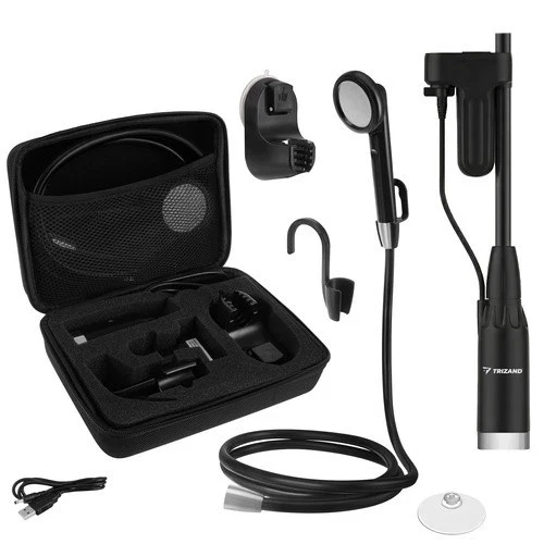 Doccia portatile da campeggio con pompa da 2200 mAh, wireless USB, impermeabile