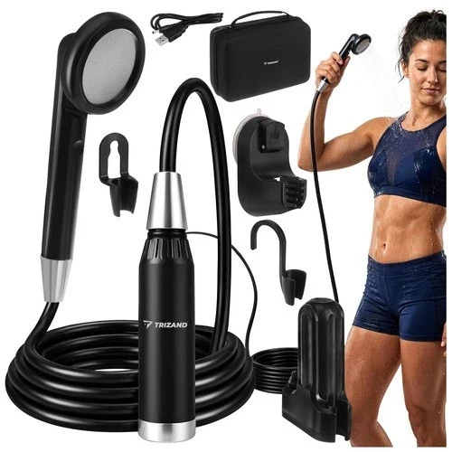 Doccia portatile da campeggio con pompa da 2200 mAh, wireless USB, impermeabile