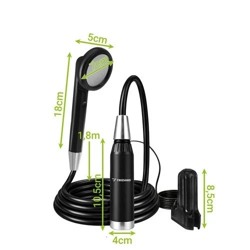 Doccia portatile da campeggio con pompa da 2200 mAh, wireless USB, impermeabile