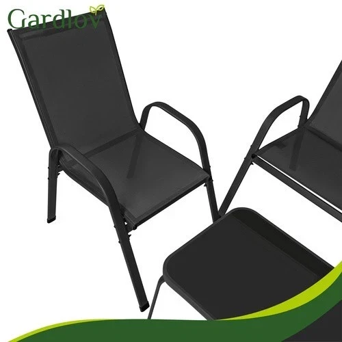 SET mobili TERRAZZO DA GIARDINO 4 POSTI sedie tavolo panca divano in acciaio