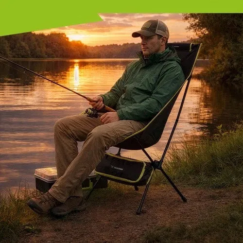 Sedia da pesca, pieghevole, 41×52×86 cm, leggera, con copertura