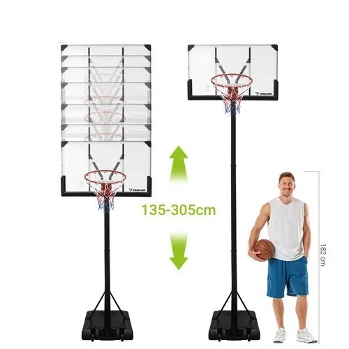 Canestro da basket con piantana altezza regolabile