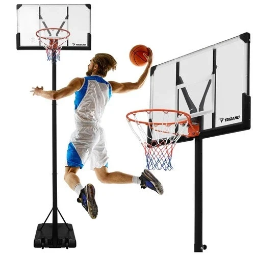 Canestro da basket con piantana altezza regolabile