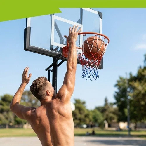 Canestro da basket con piantana altezza regolabile