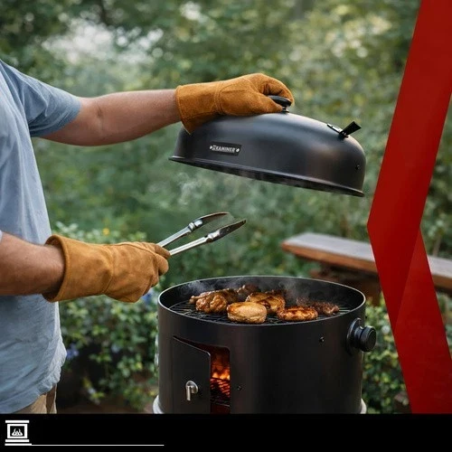 Barbecue da giardino con copertura 44x80x42cm