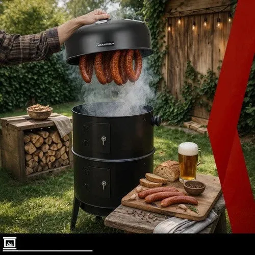 Barbecue da giardino con copertura 44x80x42cm