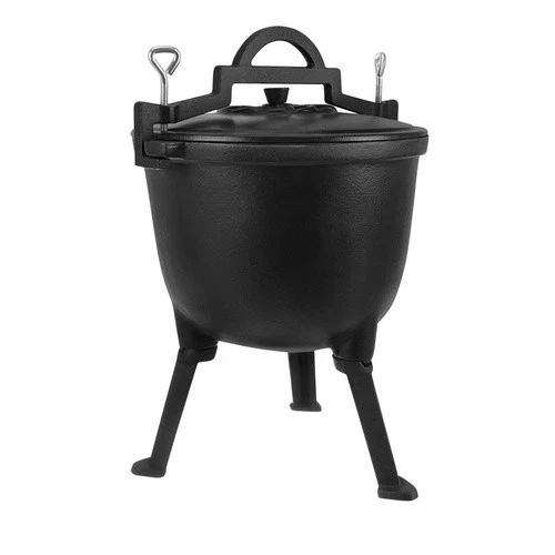Calderone da caccia Pentolone in ghisa Dutch Oven Pentola da campeggio per fuoco