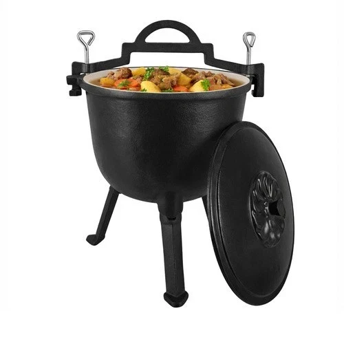 Calderone da caccia Pentolone in ghisa Dutch Oven Pentola da campeggio per fuoco