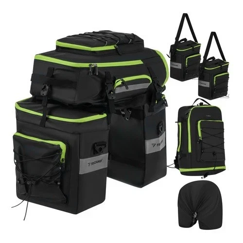 Borsa da bici impermeabile da 65 litri, zaino 3 in 1