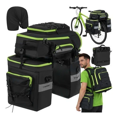 Borsa da bici impermeabile da 65 litri, zaino 3 in 1
