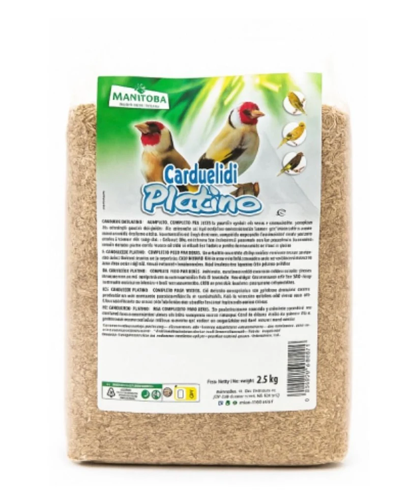 Carduelidi Platino 5 kg (miscela per cardellini senza semi neri) Manitoba