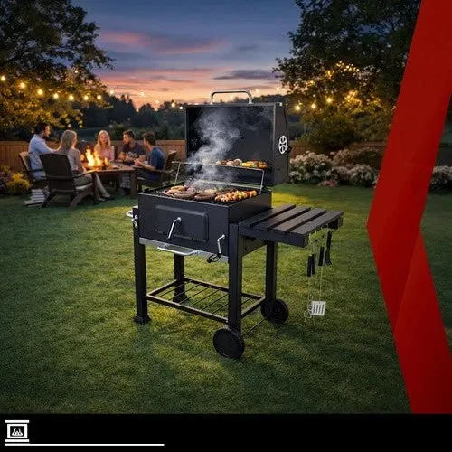 Grande barbecue a carbonella da giardino+ accessori