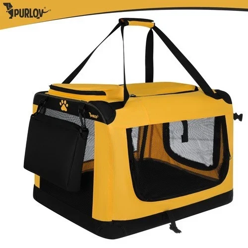 Trasportino per cani e gatti pieghevole, borsa per il trasporto, box per auto