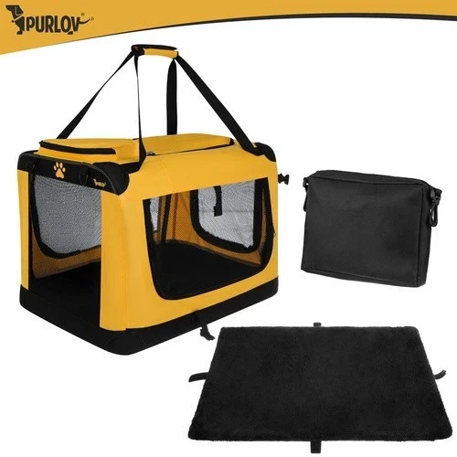 Trasportino per cani e gatti pieghevole, borsa per il trasporto, box per auto