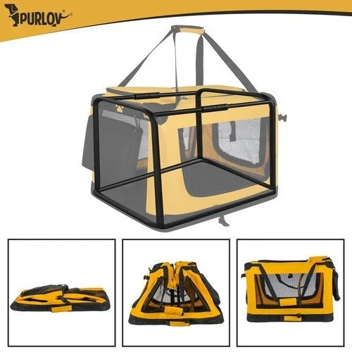 Trasportino per cani e gatti pieghevole, borsa per il trasporto, box per auto