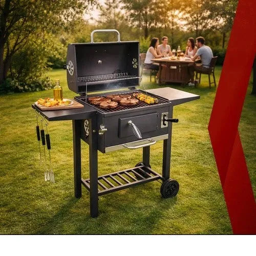 Grande barbecue a carbonella da giardino+ accessori