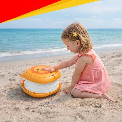 Vasino da viaggio pieghevole e portatile per bambini, a forma di leone