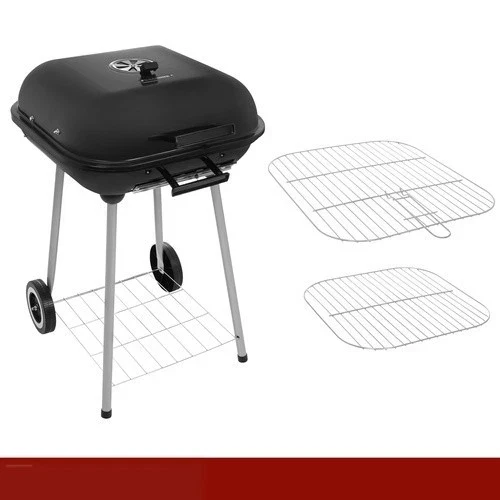 rande barbecue per carbone e carbonella da giardino con coperchio