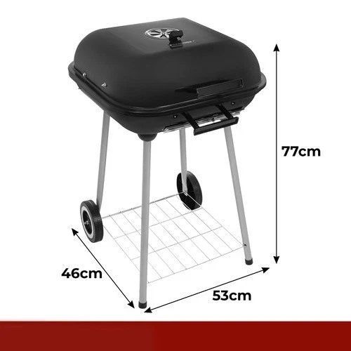 rande barbecue per carbone e carbonella da giardino con coperchio