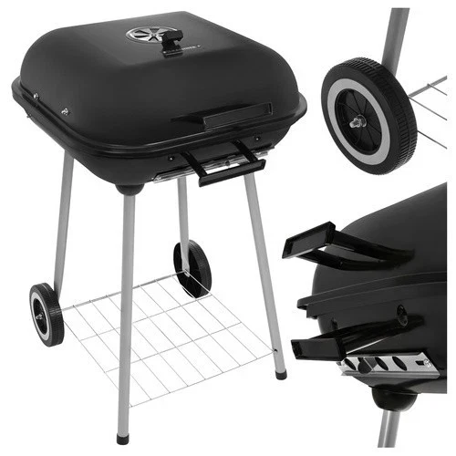 rande barbecue per carbone e carbonella da giardino con coperchio