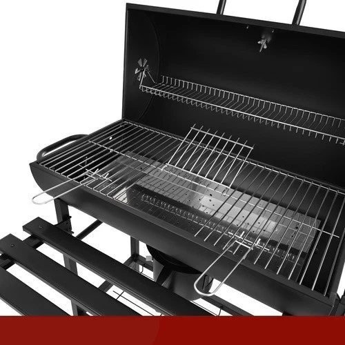 Barbecue a carbone da giardino con copertura, termometro, 2 griglie e tanti accessori