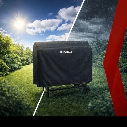 Barbecue a carbone da giardino con copertura, termometro, 2 griglie e tanti accessori