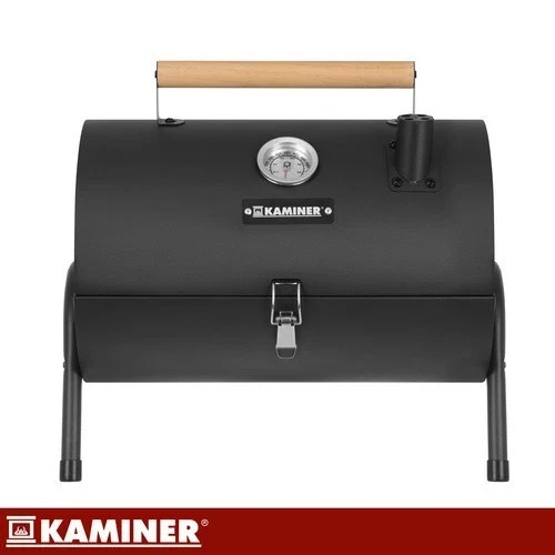 Barbecue a carbone-carbonella con coperchio, 2 griglie, termometro, camino portatile, XXL