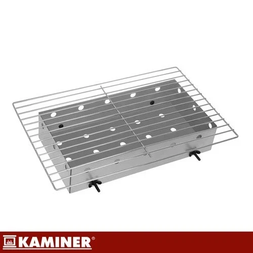 Barbecue a carbone-carbonella con coperchio, 2 griglie, termometro, camino portatile, XXL