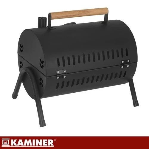 Barbecue a carbone-carbonella con coperchio, 2 griglie, termometro, camino portatile, XXL