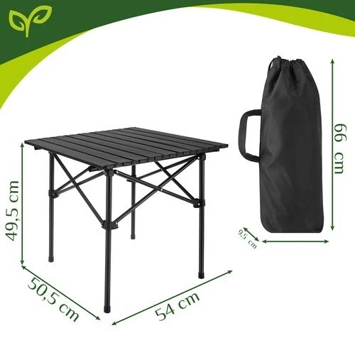 Tavolo da giardino pieghevole, tavolo pieghevole per balcone, terrazzo, colore nero