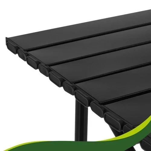 Tavolo da giardino pieghevole, tavolo pieghevole per balcone, terrazzo, colore nero
