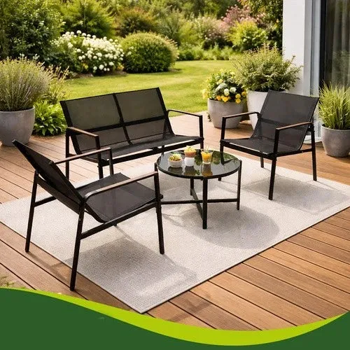 Set mobili da giardino, balcone, terrazzo, set tavolo, sedie, divano 2 posti
