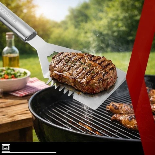 Set per barbecue, accessori, utensili per grigliare, posate per grigliare, con Valigetta