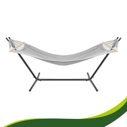 Amaca da giardino doppia XXL su telaio 200x150 cm 250 kg con barre distanziatrici