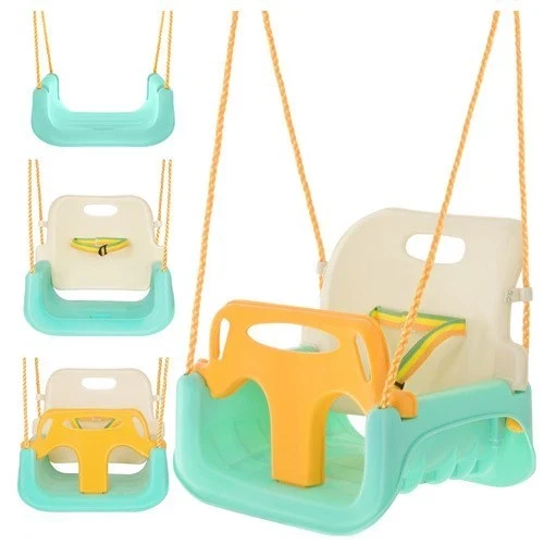 Altalena per bambini 3 in 1, colorata, con corde, per casa e giardino
