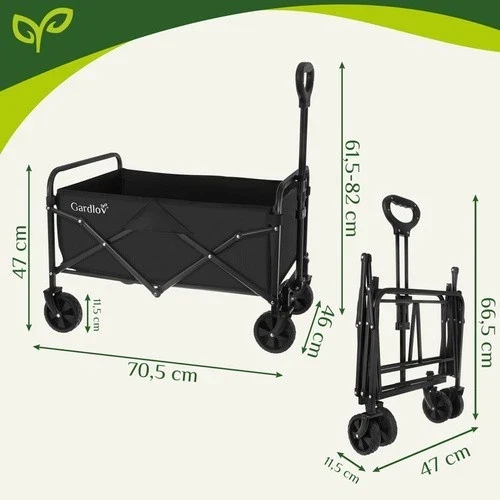 Carrello da trasporto pieghevole per giardino/spiaggia