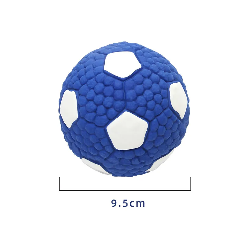 Squeaky Dog Toys Natural Latex Footballs Soft Bouncy Durable For Small Medium Large Dogs Interactive Chew Fetch Play Dog Toy
