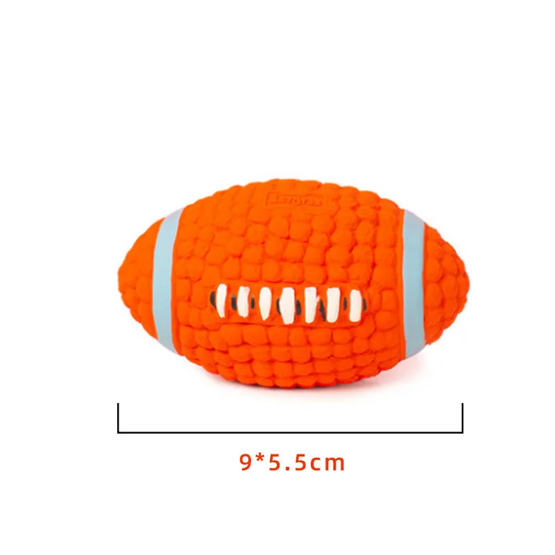 Squeaky Dog Toys Natural Latex Footballs Soft Bouncy Durable For Small Medium Large Dogs Interactive Chew Fetch Play Dog Toy